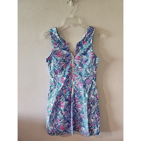 Lilly Pulitzer 20th Anniversary Collection Sleeveless Dress Size 2 Pink Blue - Picture 3 of 5
